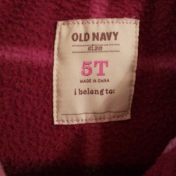 𝅺old Navy Plaid Fleece Jacket - Picture 3 of 8